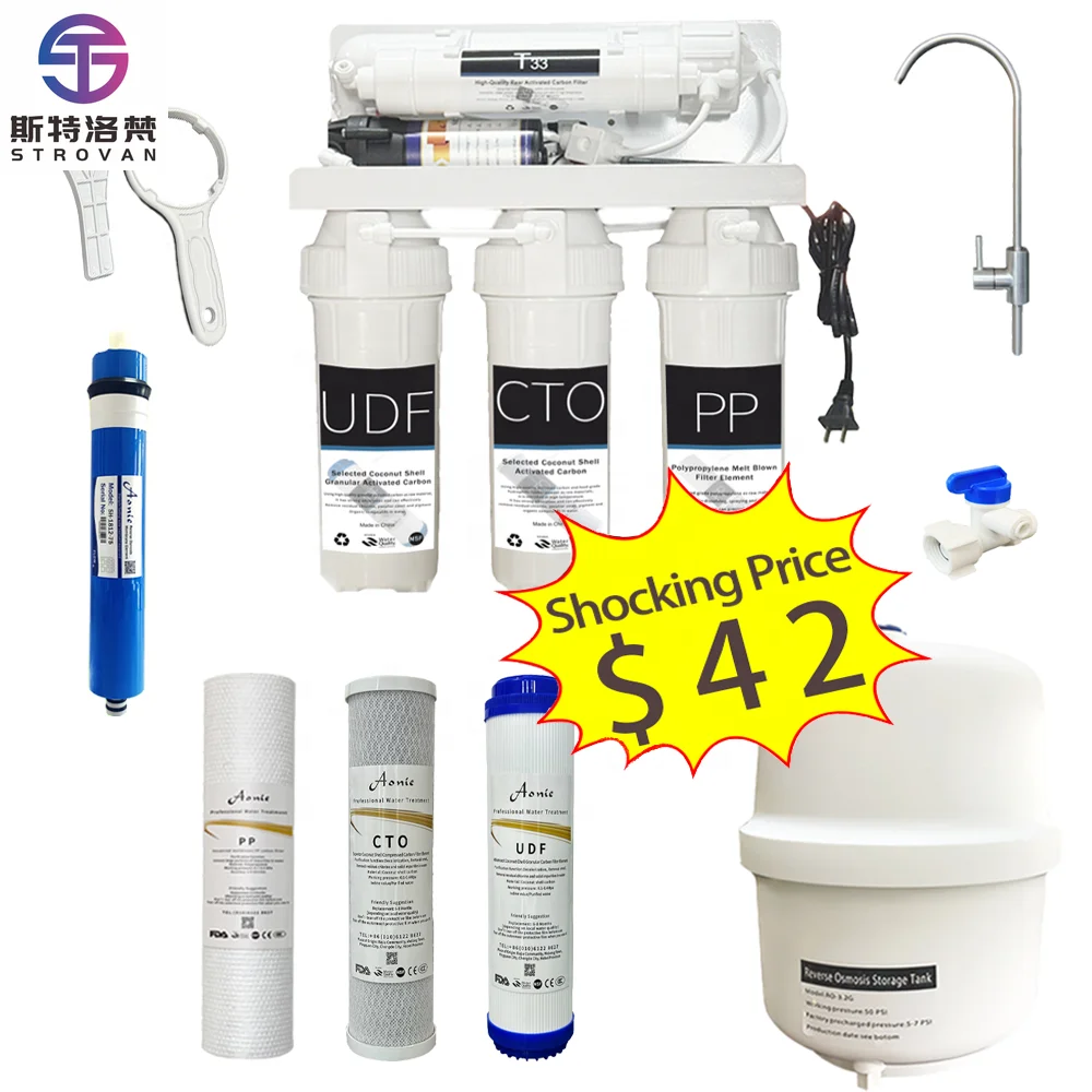 

STLF Commercial Five-Stage Reverse Osmosis Filter 50G-400G Large Flow Electric Water Purifier Outdoor Hotel Use Plastic Special
