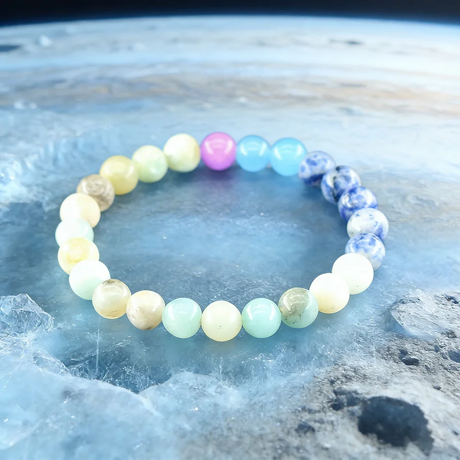 Universe Galaxy Uranus Planets Solar System Bracelet Natural Lava Chakra Stone Beads Bracelet Men Handmade Bangle Jewelry Gift
