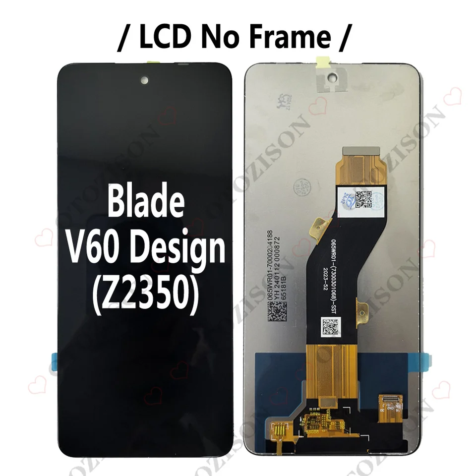 LCD Com Moldura Para ZTE Blade V8 BV0800/V30 9030/V30 Vita 8030