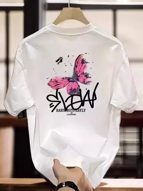 2026 American-style letter-print short-sleeved T-shirt - Men's and Women's Summer Casual Multi-purpose Trendy Round-neck Top - view 2