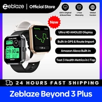 Reloj inteligente Zeblaze Beyond 3 Plus con GPS, pantalla AMOLED de 1,78 pulgadas, GPS incorporado y Amazon Alexa, para hacer/reparar llamadas telefónicas, reloj inteligente 3ATM
