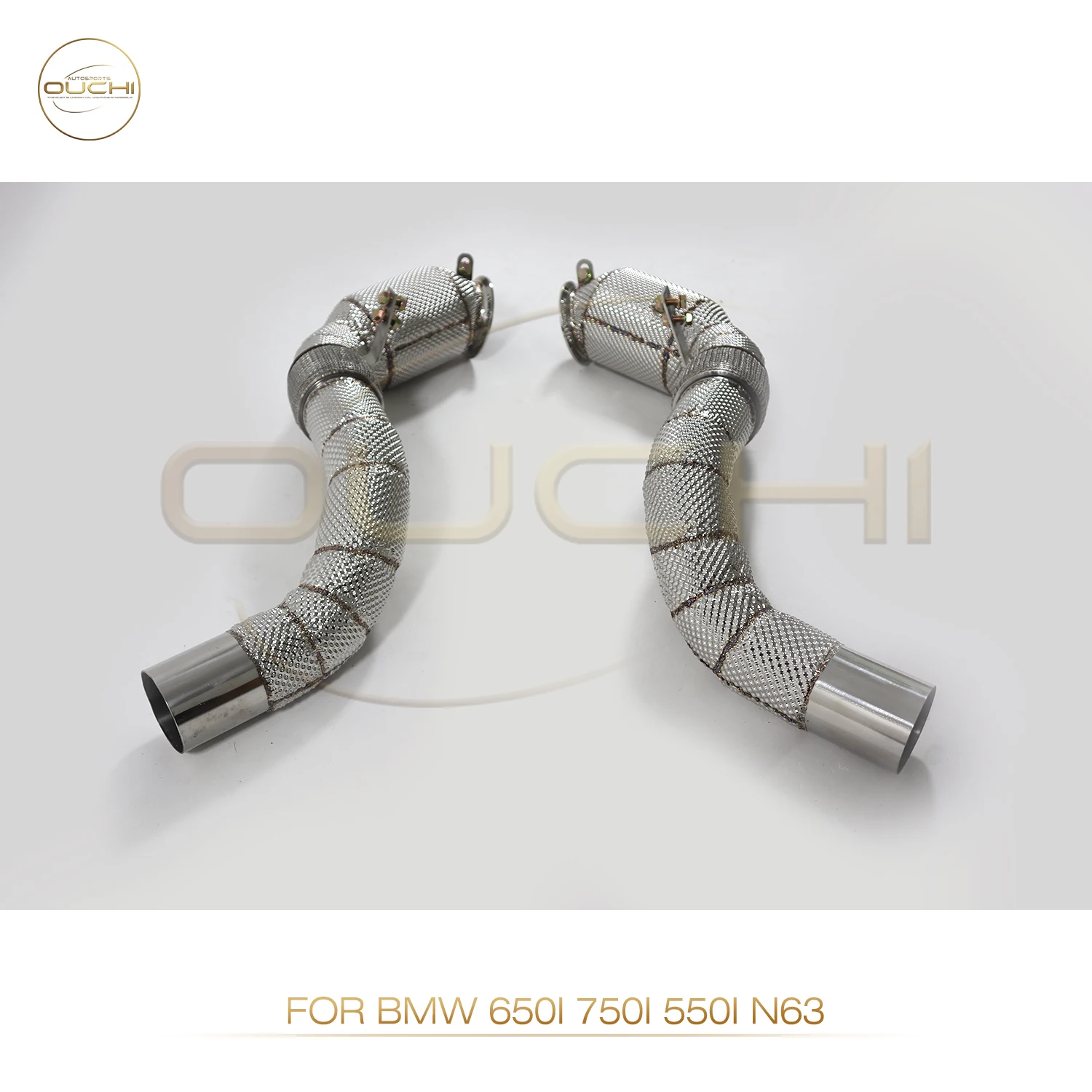 

High Performance Downpipe For BMW 650i 750i 550i N63 OUCHI Stainless Steel Heat Shield Exhaust System Auto Parts