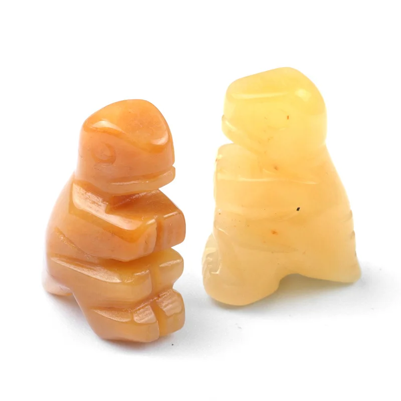 1 Zoll Naturstein Mini-Baby-Dinosaurier Geschnitzte Figur Heilkristalle Edelstein-Statue Niedliche Tier-Schnitzereien Heim- und Bürodekoration – Detail 5