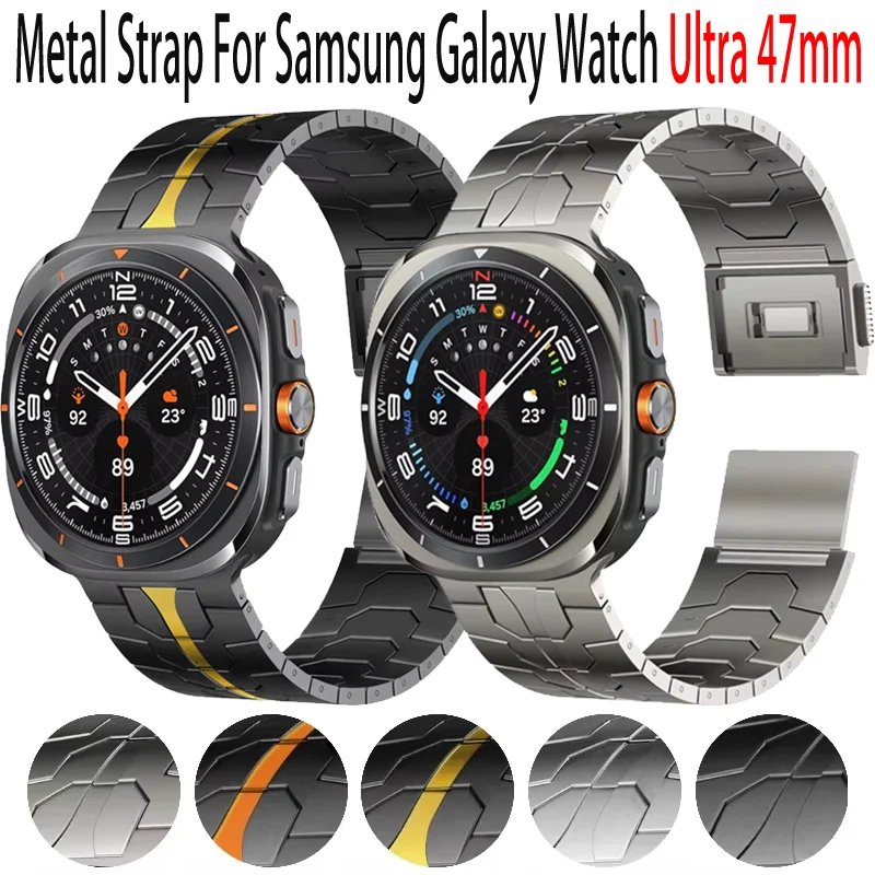 

Metal Strap For Samsung Galaxy Watch Ultra 47mm Magnetic Stainless Steel Comfortable Wristband Bracelet Galaxy Watch Ultra Belt