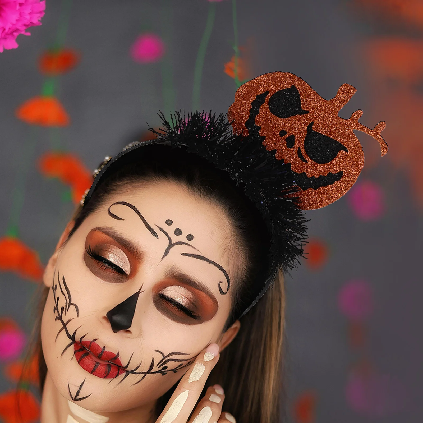 

Cute Halloween Pumpkin Headband Spooky Hairband For Women Kids Party Cosplay Costume Accessory Decor Halloween Party Hairband
