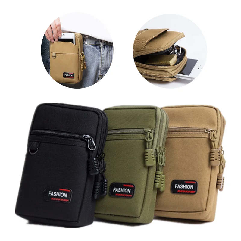 Nylon Tactical Bag Outdoor Molle Military Waist Fanny Pack Men Phone Pouch Camping Hunting Waist Bag EDC Gear Mobile Bag