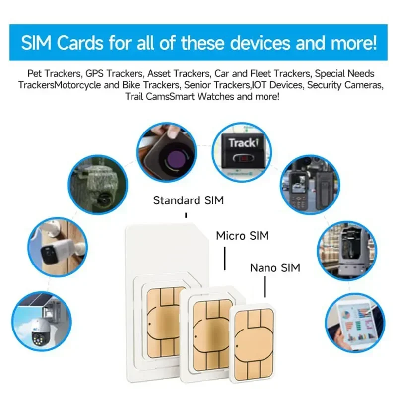 Tarjeta SIM 4G IoT, compatible con servicio de 360 días para collares de mascotas IoT y rastreadores GPS