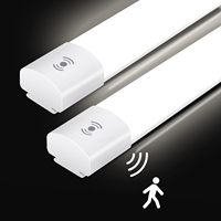 2-Pack 120CM LED Motion Sensor Batten Light, 36W 4000LM IP65 Waterproof, 4000K Neutral White for Garage, Kitchen, Workshop