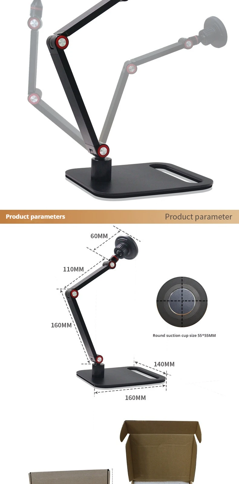 Imagem -05 - Liga de Alumínio Portátil Dobrável Telefone Móvel Tablet Stand Desktop Suporte Magnético Tablet Holder Bracket Pad para Ipad Air Pro