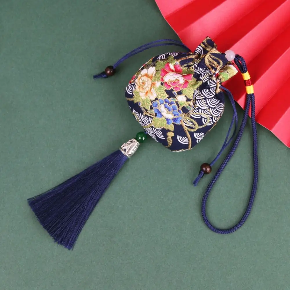 Saquinho de pano estampado para ervas perfumadas, bolsa pequena de estilo chinês, bolsa de moedas, decoração de quarto