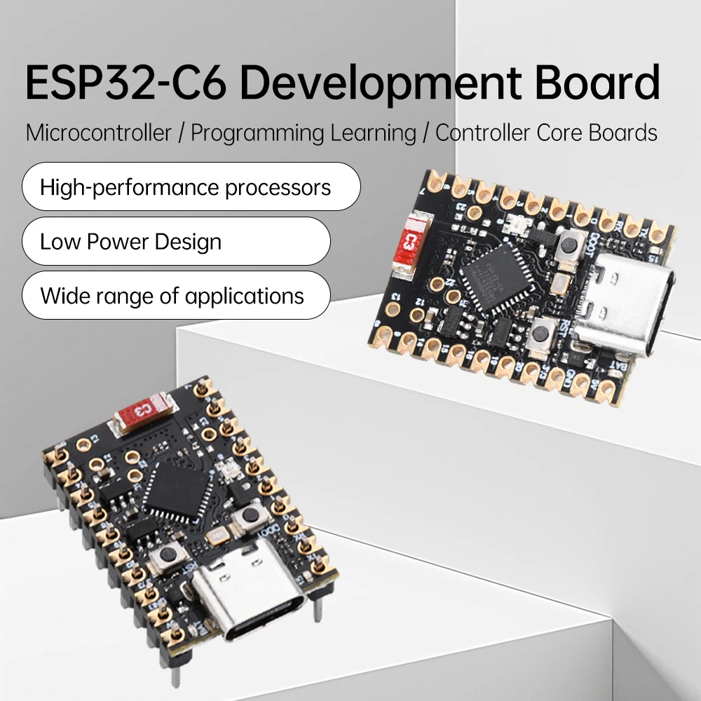 ESP32-C6 Development Board WiFi Bluetooth-compatible RISC-V 32 Microcontroller Programming Learning Controller Core Board160 MHz