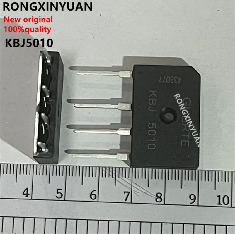 100% New Original   KBJ5010  GBJ5010 With its own heat sink, Rectifier Bridge 50A/1000V