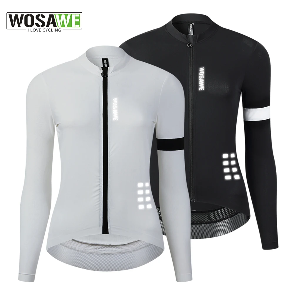 WOSAWE Women Cycling Clothing Road Bike Long Sleeve Jersey Summer Lady Short Sleeve MTB Bike Shirt Female Bicycle Wear Quick Dry