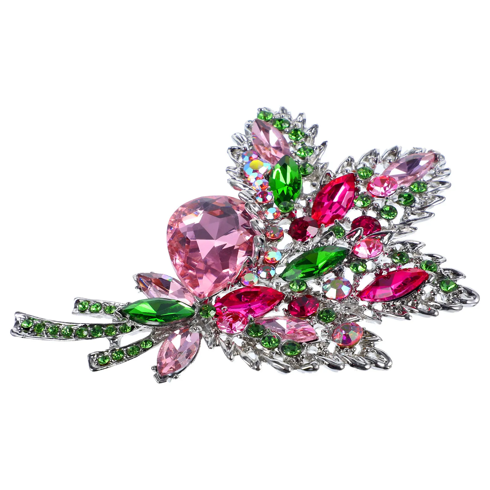 كريستال زهرة بروش المرأة حجر الراين التلبيب دبوس قبعة مجوهرات للملابس سترة حقيبة حفلة موسيقية التخرج هدية للذكرى السنوية #3