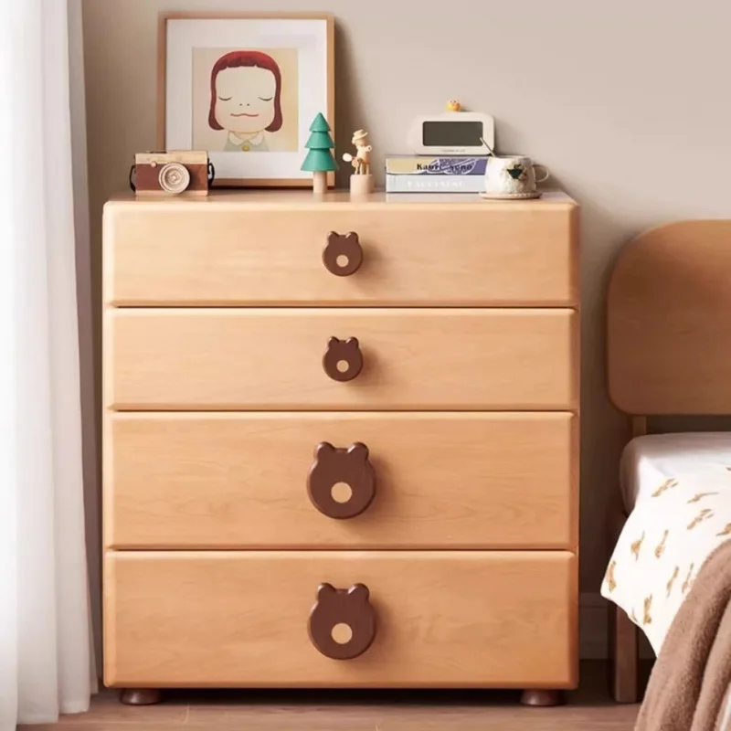 

Solid wood children's chest children's room multi-functional bedroom beech storage bedside table multi-functional practical new