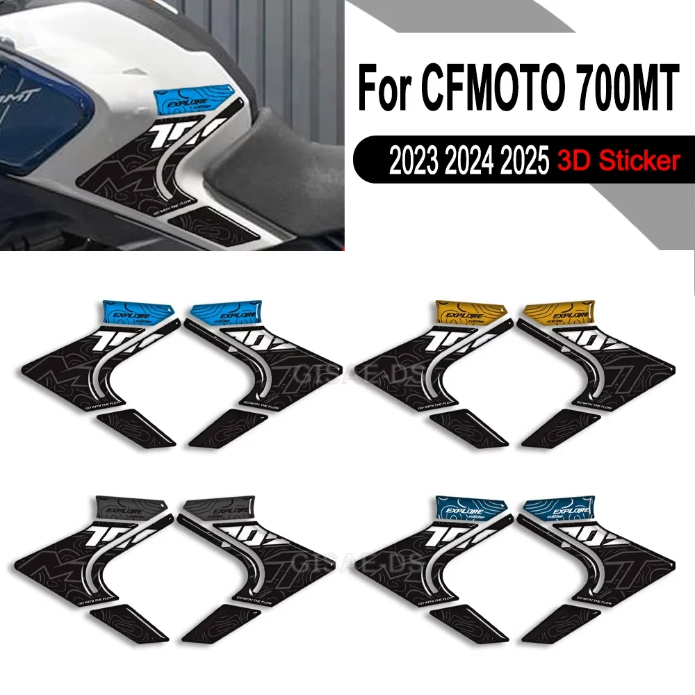 

For CFMOTO CF MOTO 700MT Touring Bike Adventure 2023 2024 2025 700 MT Motorcycle Tank Pad 3D Epoxy Protection Sticker Decal ﻿