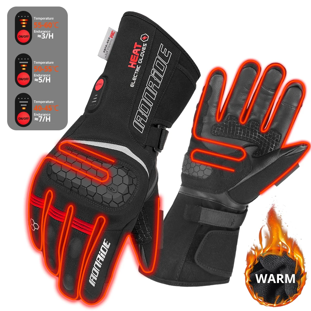 

Electric Heating Gloves Motorcycle Riding Warm And Heated Gloves Waterproof Touch Screen Outdoor Skiing Heating Gloves