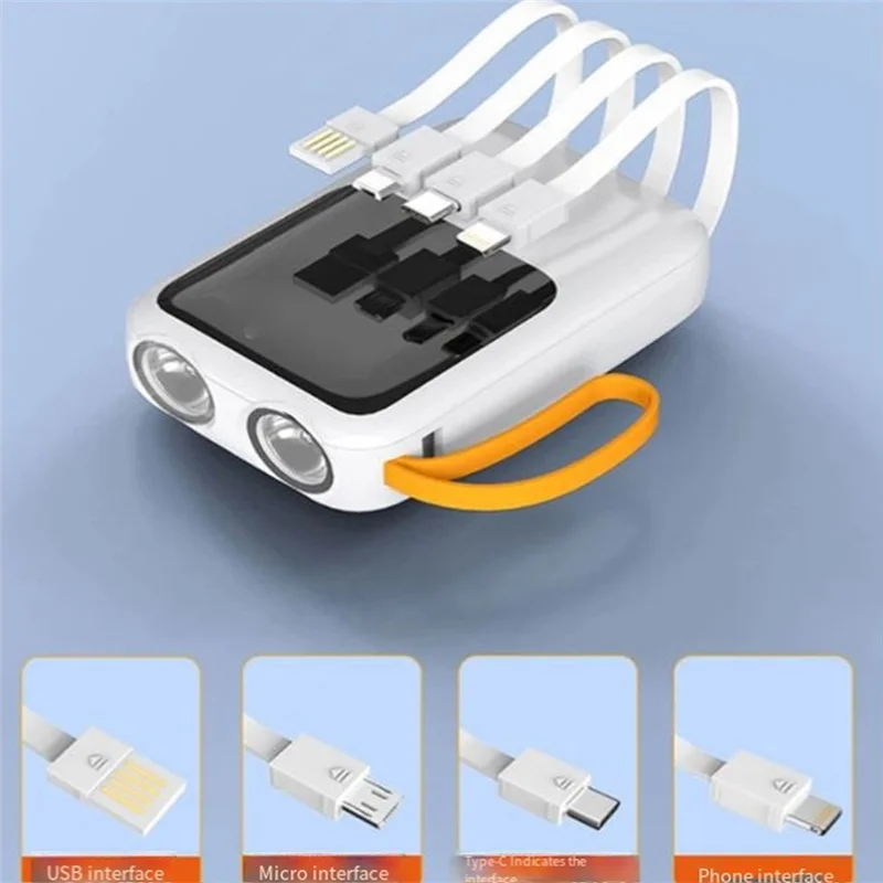 2025 Trend Power Bank Box 3X18650 4-in-1 Scatola di immagazzinaggio di ricarica della batteria fai da te Custodia USB tipo C con torcia per caricare il telefono cellulare