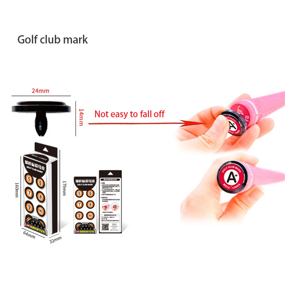 Golf Club Identification Mark, Plastic Marker, Identify Club Position, Not Easy to Fall Off, 24x14mm, 20Pcs a Set, THANKSLEE