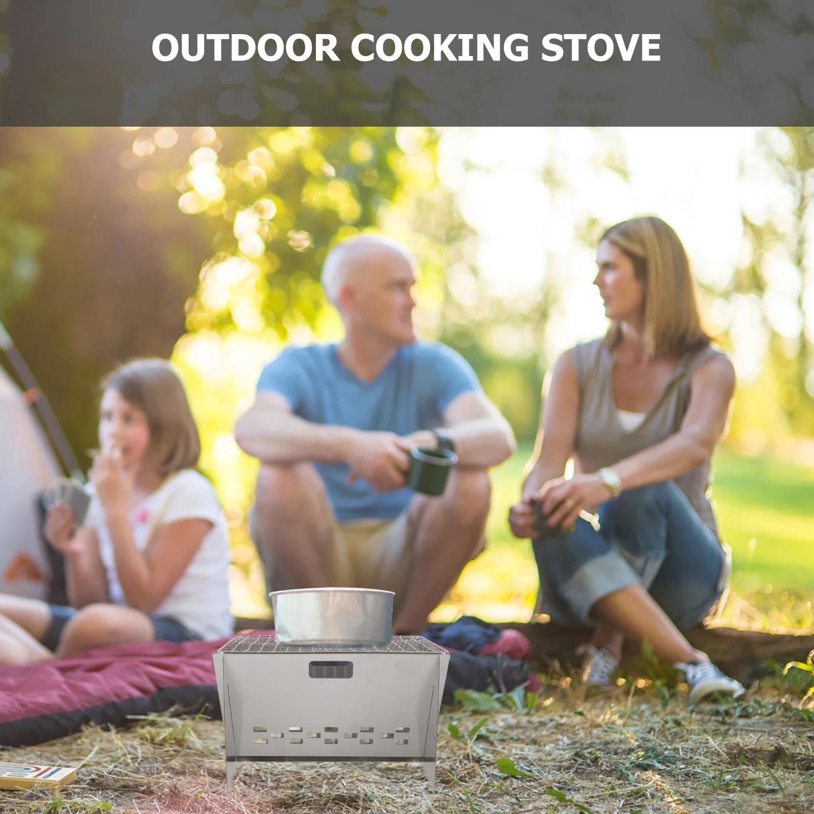 

Stainless Steel Mini Folding Barbecue Stove Portable Outdoor BBQ Grill Camping Cooking Stove Foldable Charcoal Grill Lightweight