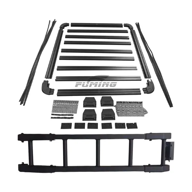 

JIMNY car exterior upgrade and renovation, roof aluminum alloy luggage rack equipped with escalator