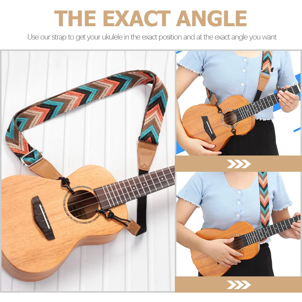 

Ukulele Strap Drill 21 23 26 Inch Adjustable J Hooks Instrument Ukulele Strap No Drill Accessory Guitar Shoulder