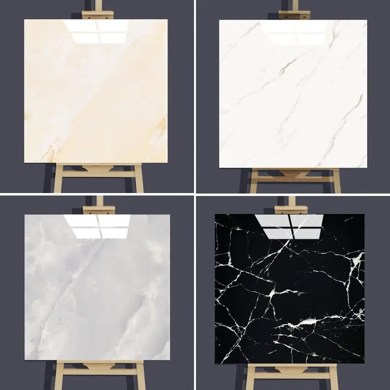 20-piece pack Faux Marble Gold Foil 3D Tile Sticker, Waterproof Oil Proof Self Adhesive Wallpaper for Wall Renovation Decor