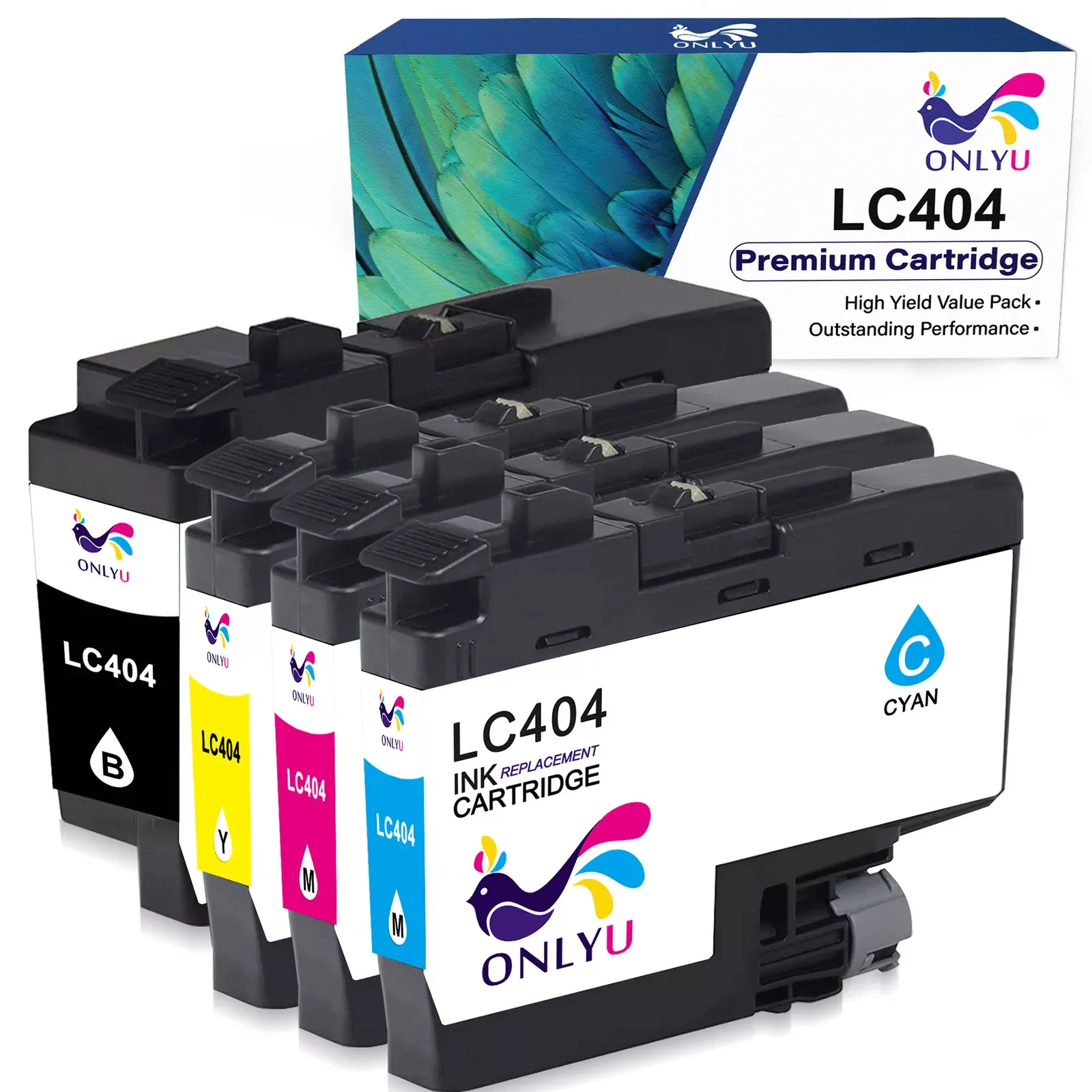 

4Pack LC404 Ink Replacement For Brother MFC-J1205W MFC-J1215W MFC-J1205W XL