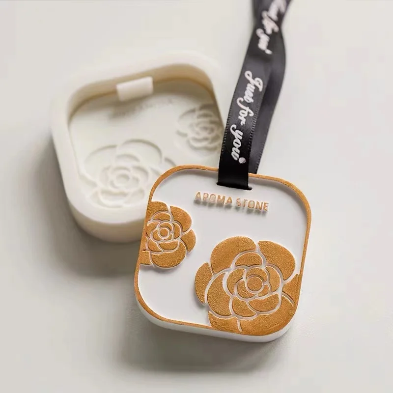 Aroma Wax Tablets Pendant Molds Scented Gypsum Plaster Car Pendant Mold Concrete Diffuser Stone Mold Round Wax Sheet Wax Mold