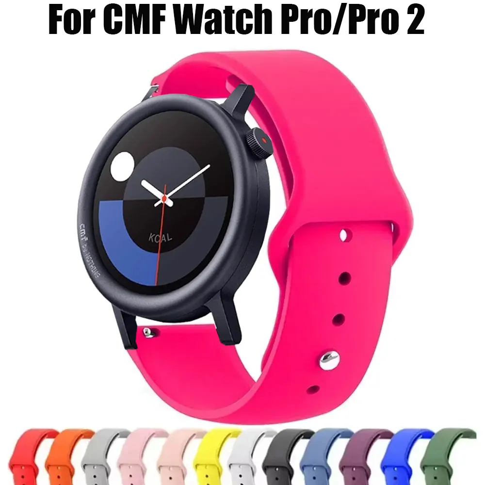 22 mm 20 mm Armband für CMF Watch Pro 2, weiches Silikon, atmungsaktives Sportarmband für CMF von Nothing Watch Pro Smart Watch Band Correa – Detail 1