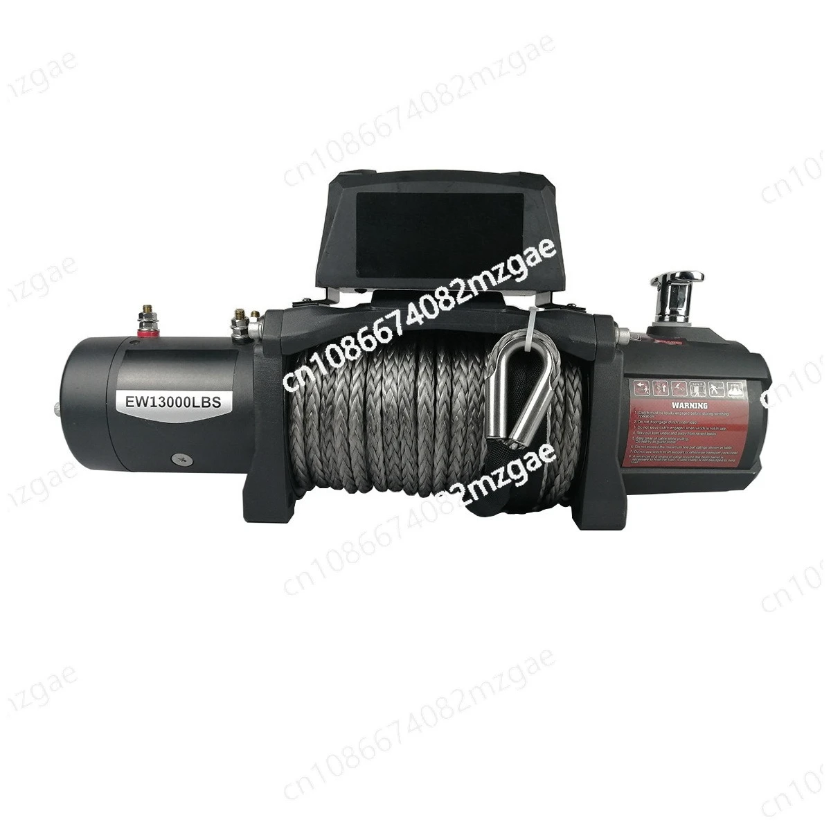 

13000LBS wireless remote control, electric winch with nylon rope, off-road vehicle traction self-rescue electric winch