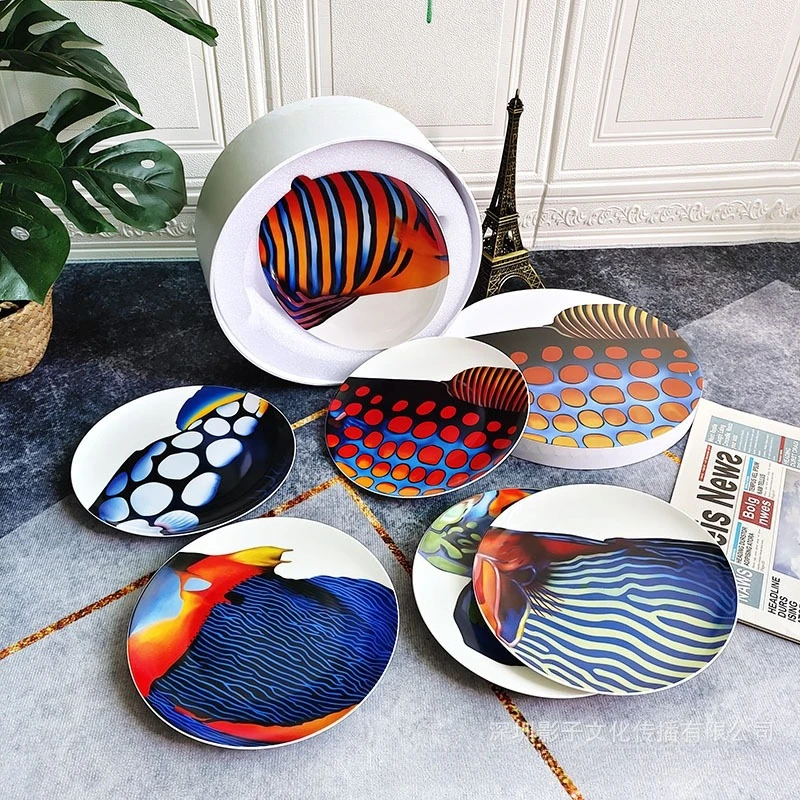 مجموعة أطباق ستيك صينية فريدة من نوعها من أطباق باردة غربية إبداعية وأطباق عشاء أنيقة وتغليف صندوق هدايا للاستخدام المنزلي والمقهى #6