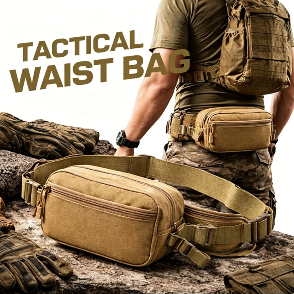 

Waterproof Tactical Waist Bag Camouflage Molle Fanny Pack Multifunctional Storage For Outdoor Sports Hiking Versipack Running