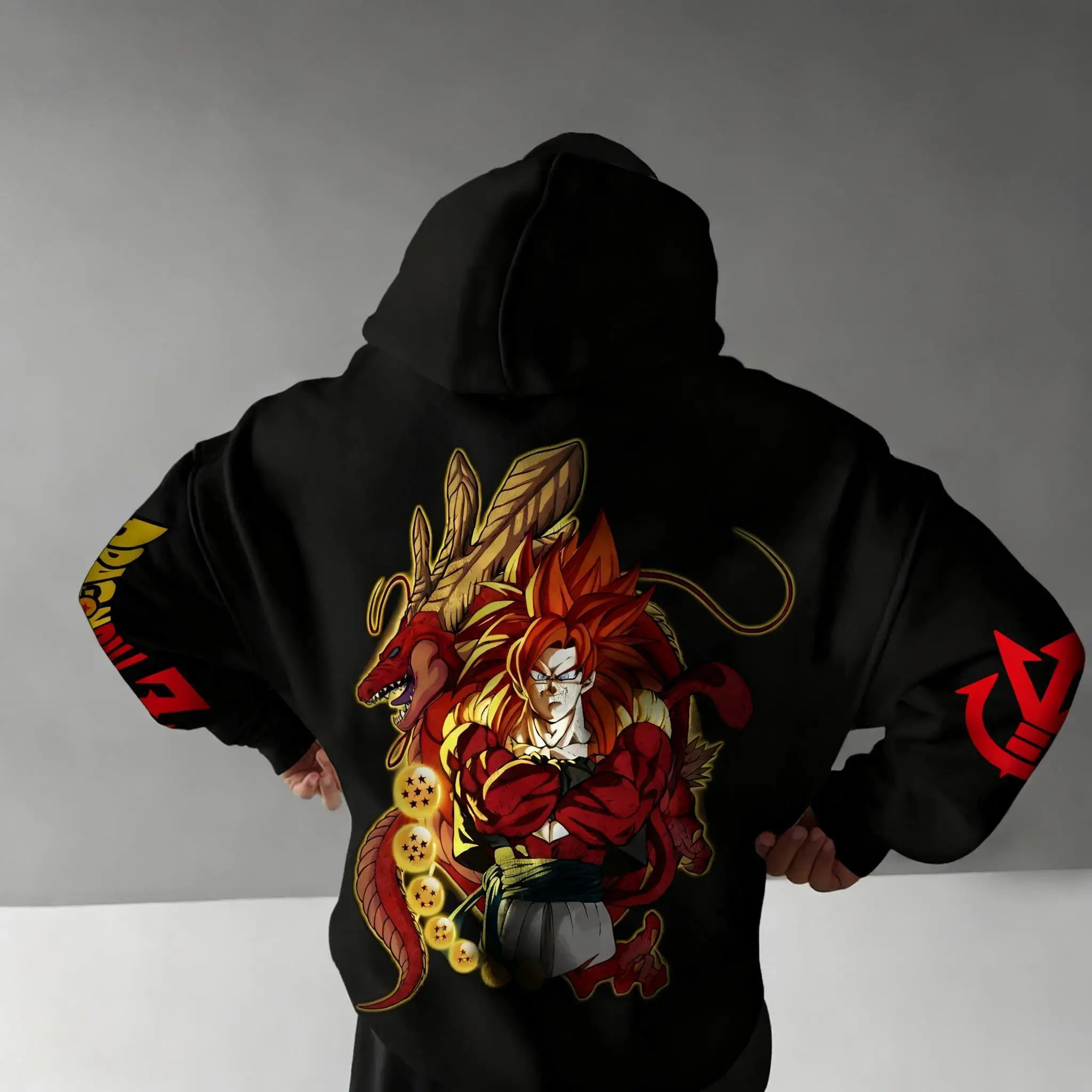 Felpa con cappuccio anime oversize Dragon Ball Goku uomo donna giacca casual allentata streetwear pullover felpa autunno inverno moda top