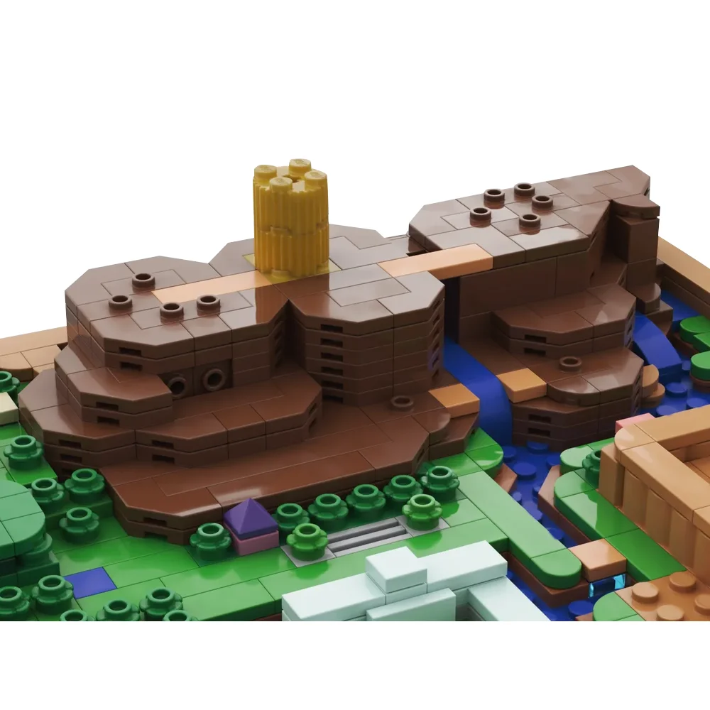 MOC Zeldaed Light World Overworld지도 빌딩 블록 모델 게임지도 벽돌 과거 조립 장난감에 대한 링크 어린이 생일 선물