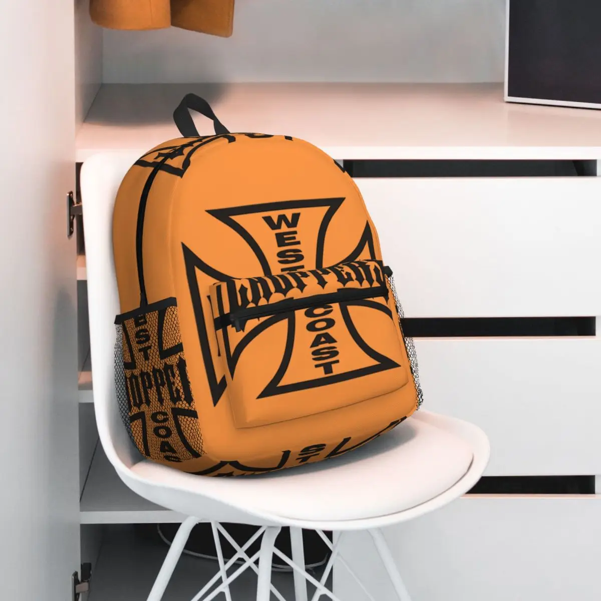 The West CHoPPerS CoaSt Motorcycles Factory Merch Backpack Daypack Large Capacity Children BookBag School Bag Shoulder Bags