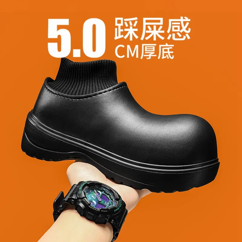 أحذية رياضية رجالية بنمط خارجي دافئ بالإضافة إلى أحذية قطنية مخملية مقاومة للماء ونعل سميك كاجوال أنبوب قصير مقاس كبير أحذية الثلوج #4