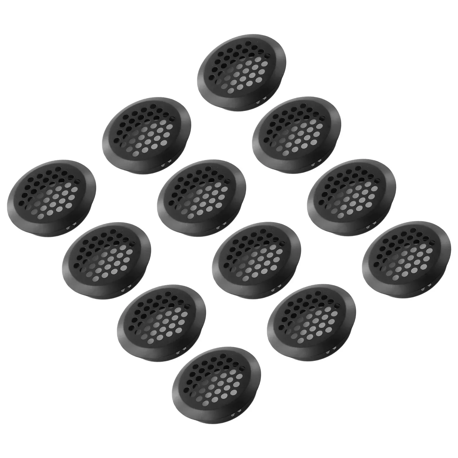 Grelhas de Ventilação Redondas para Home Decor, Ar Vent Louver Hole, Paineis de Malha para Armários, Armários Decorativos, 35mm, 12Pcs