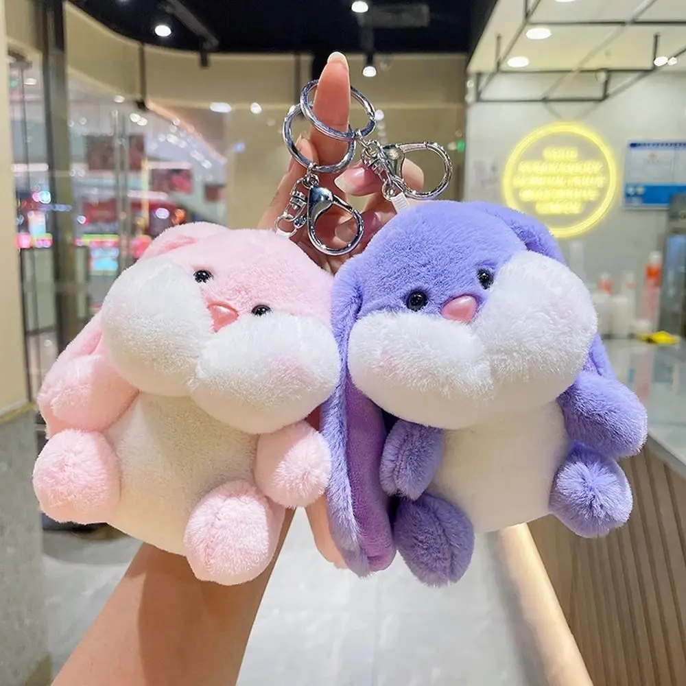 Kids Toy Kawaii Backpack Pendant Accessories Key Chain Jewelry Plush Keychain Plush Rabbit Keyring Key Ring Rabbit Plush Doll