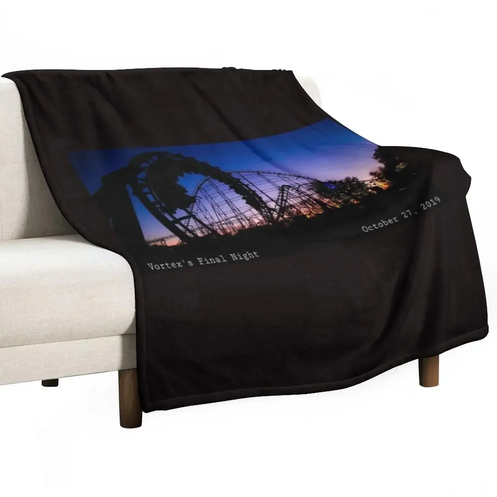 

Vortex's Final Night - Kings Island Throw Blanket Stuffeds Summer Single Blankets