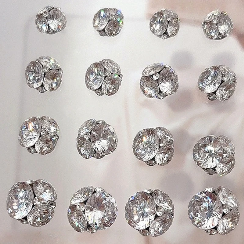 스파클 파일 라인 석 공 폭발 3D 라운드 볼 드릴 반짝이 지르콘 네일 아트 장식 매니큐어 도구 액세서리 도매