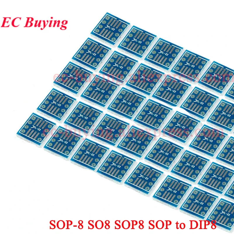 1Pc-100Pcs SOP8 SO-8 SO8 SOP-8 TO DIP8 Converter Board DIP Adapter Plate PCB MSOP8 SOIC8 TSSOP8 SSOP8 SOP Turn DIP Socket