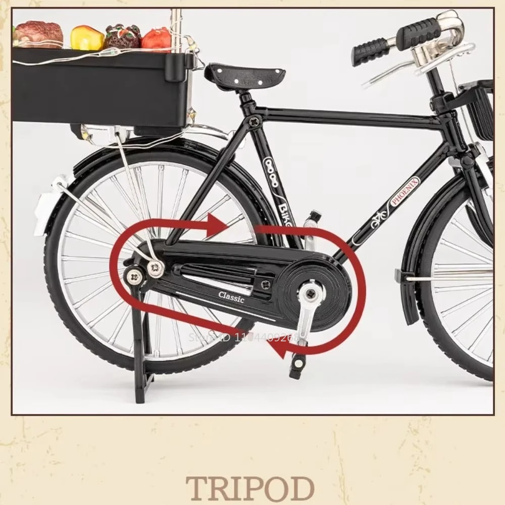 1:8 عربة الشواء دراجة هوائية جبلية لعبة مجسمة سيارة الربط التوجيه سبيكة دييكاست قابل للسحب ترايبود على الطرق الوعرة دراجة هدية للطفل