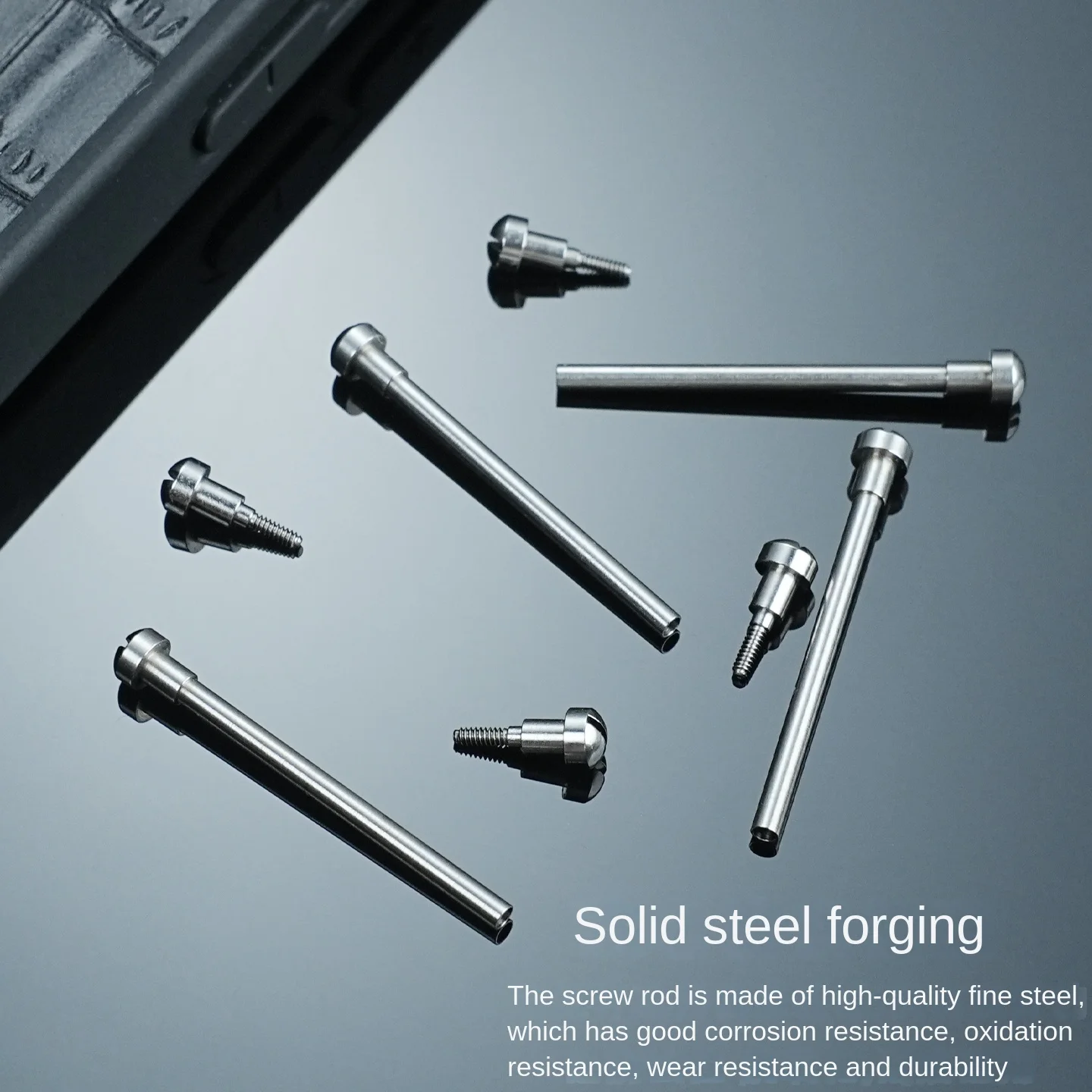 Para Breguet MARINE Series 5817 biela correa de goma/cuero varilla de tornillo correa de reloj dedicado varilla de oreja 304L pieza de reloj