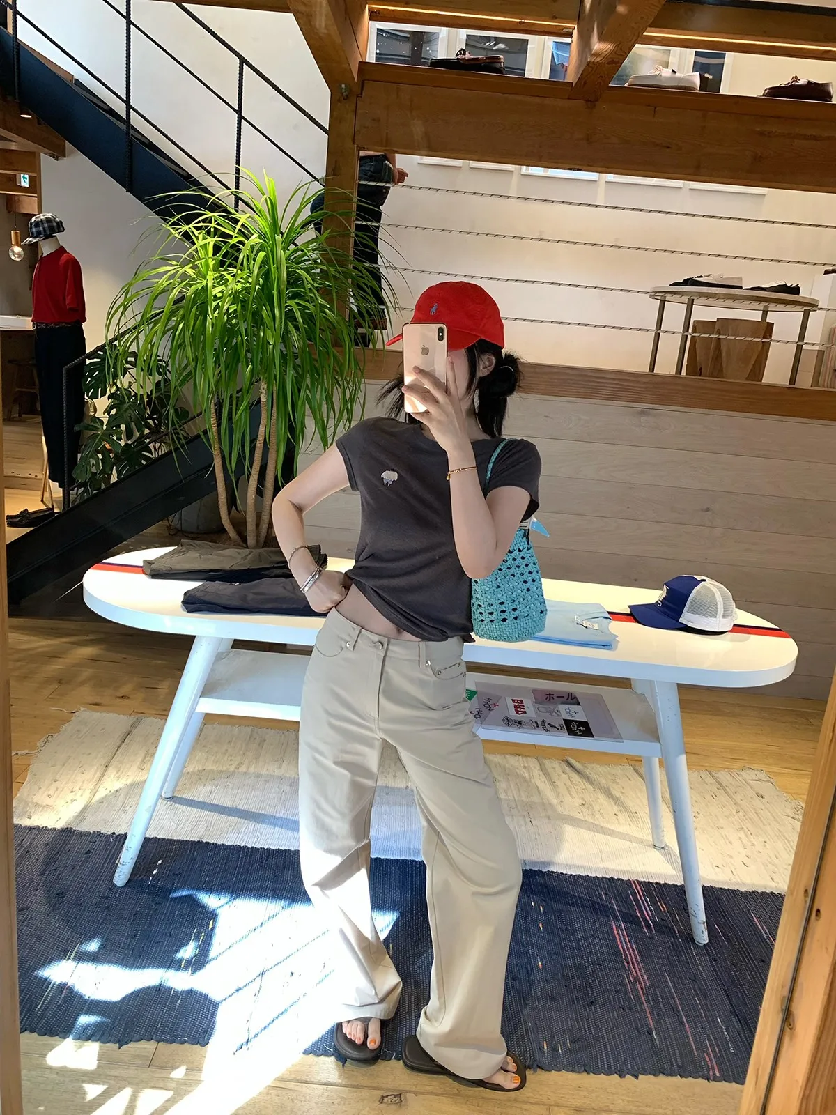 

Desert Color Straight Leg Casual Cotton Pants Women's Faion Match All-Match Long Trousers Ciwalk Sle Special Forces
