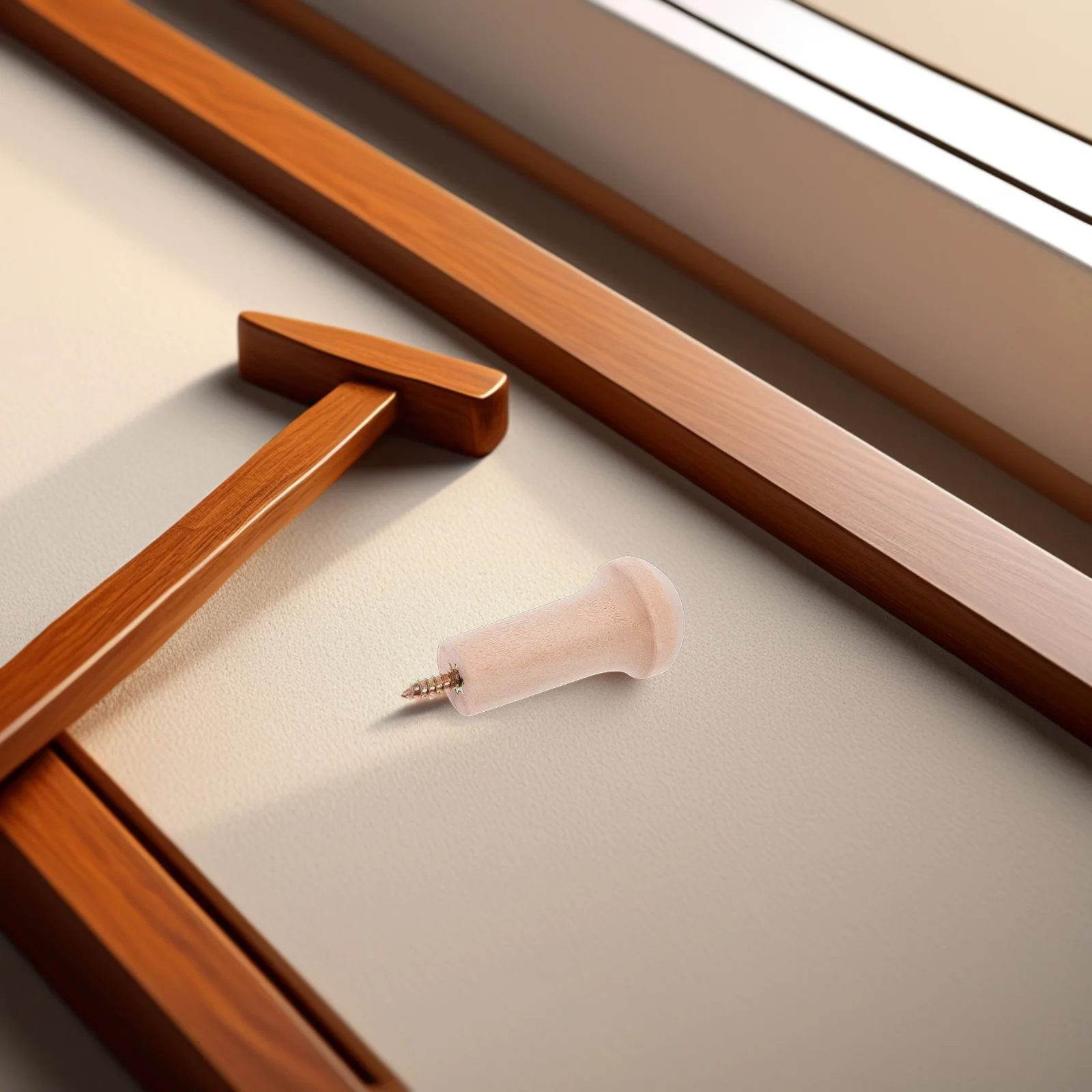 

10Pcs Natural Wood Shaker Pegs Heavy Duty Coat Hooks Wooden Wall Hangers Bathroom Entryway Towels Hats Organizer