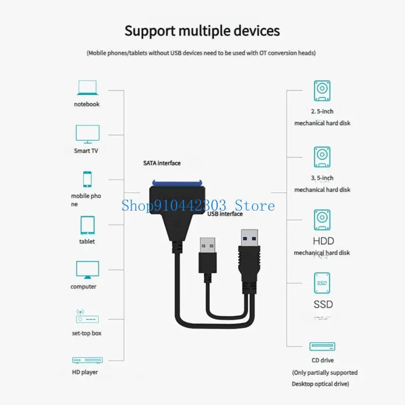 L4MD Double USB 3 0 an serielle ATA -Adapterkabel externe Leistung für sichere Datensicherung – Detail 7
