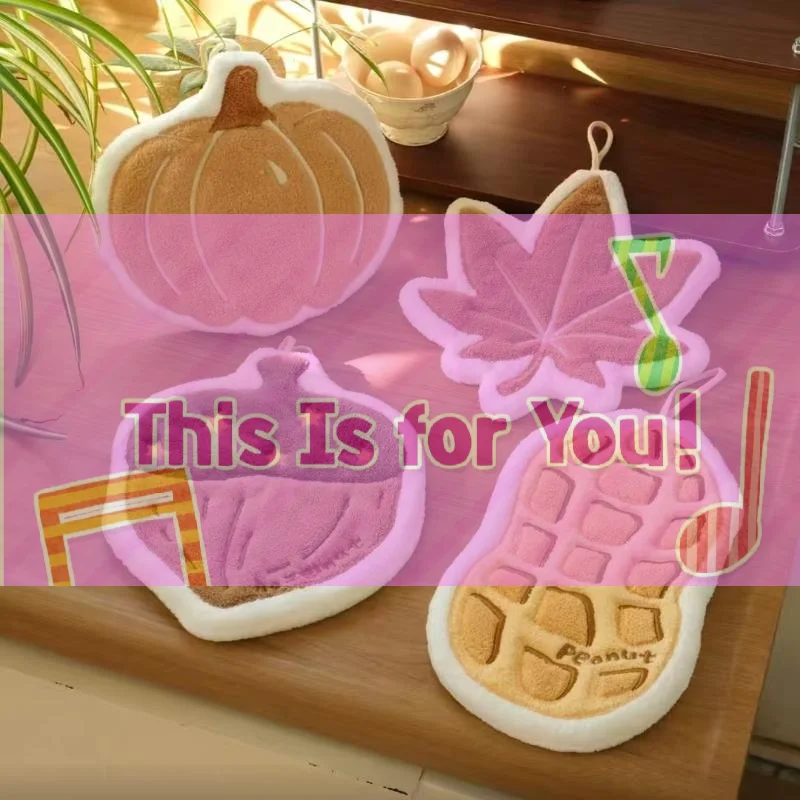 

Милое полотенце для рук в форме тыквы с узором под фундук, супервпитывающее, мягкое, для ванной и кухни, удобное для мытья рук, с креплением для подвешивания