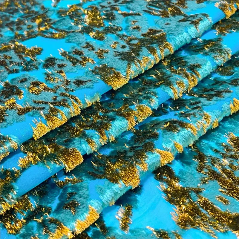 

Woven velvet brocade jacquard viscose fabric high-end dress cheongsam