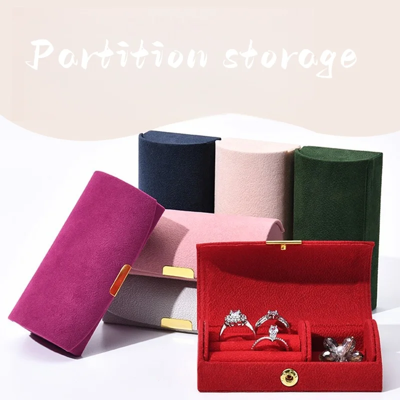 Portable Mini Jewelry Storage Box Arch-Shaped Jewelry Packaging Box Partition Storage Case for Rings Earrings Small Accessories